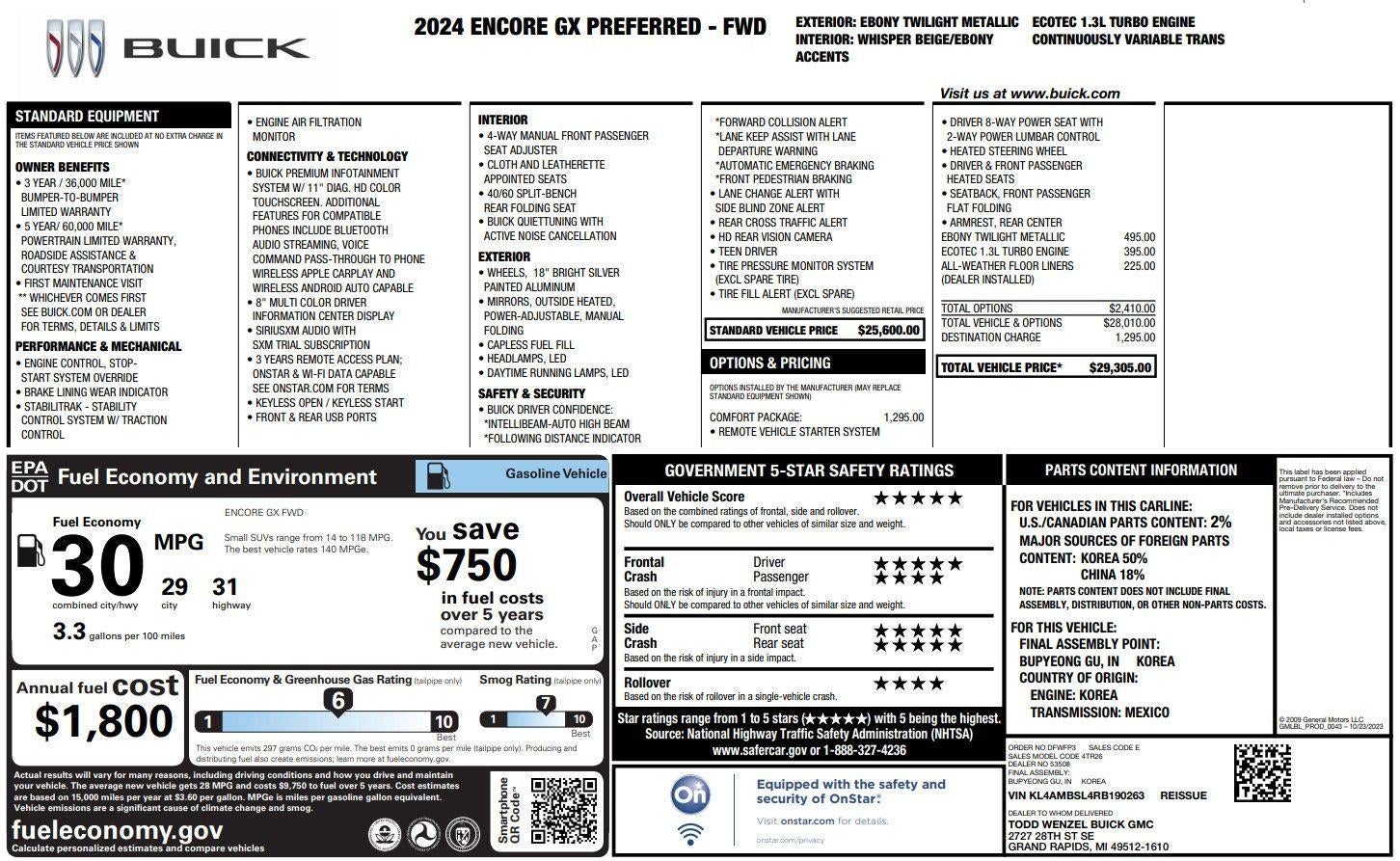 buick encore gx 2024 KL4AMBSL4RB190263 image buick encore gx 2024 KL4AMBSL4RB190263 image